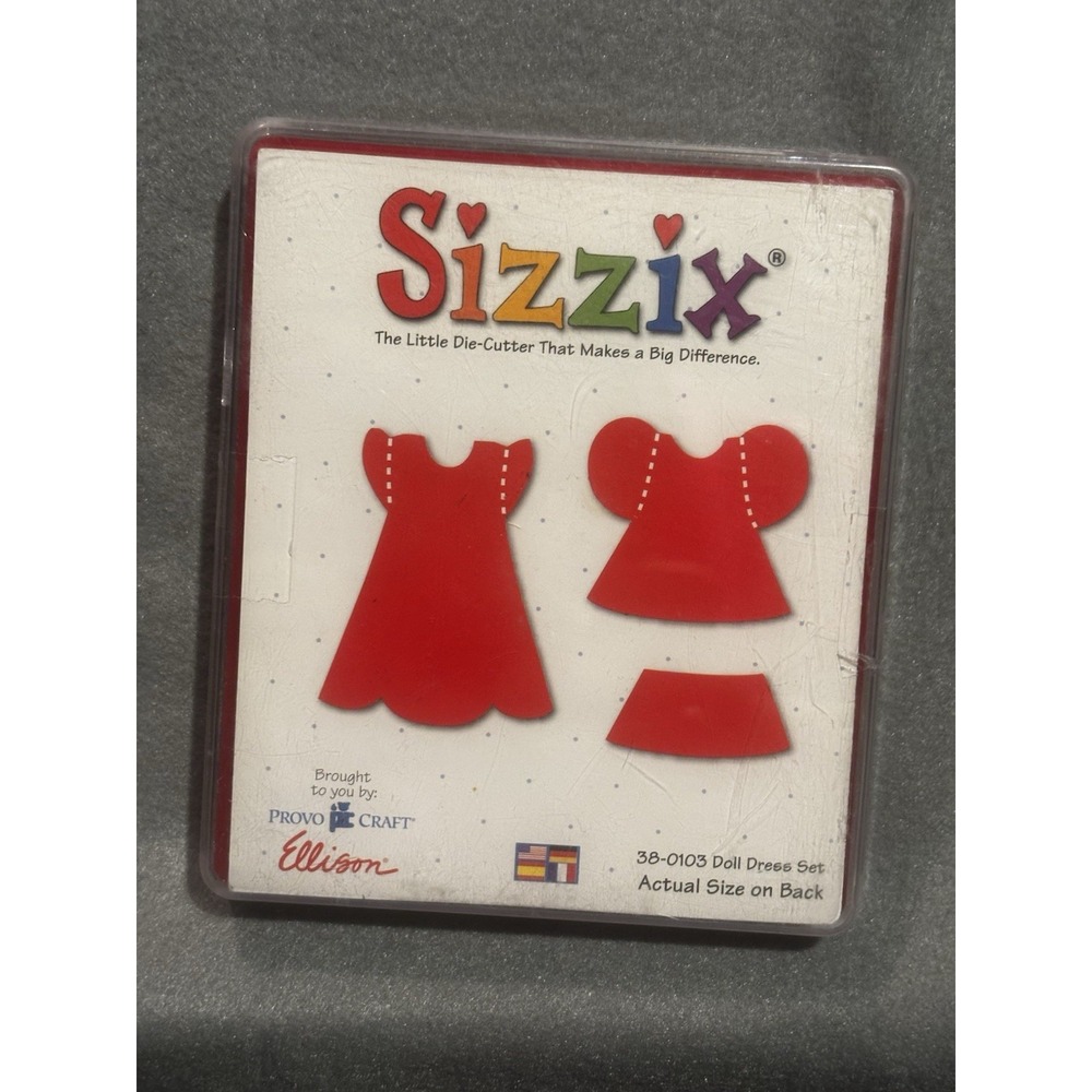Sizzix Doll Dress Set Large Die Cutter Scrapbooking Crafting Card Making VTG